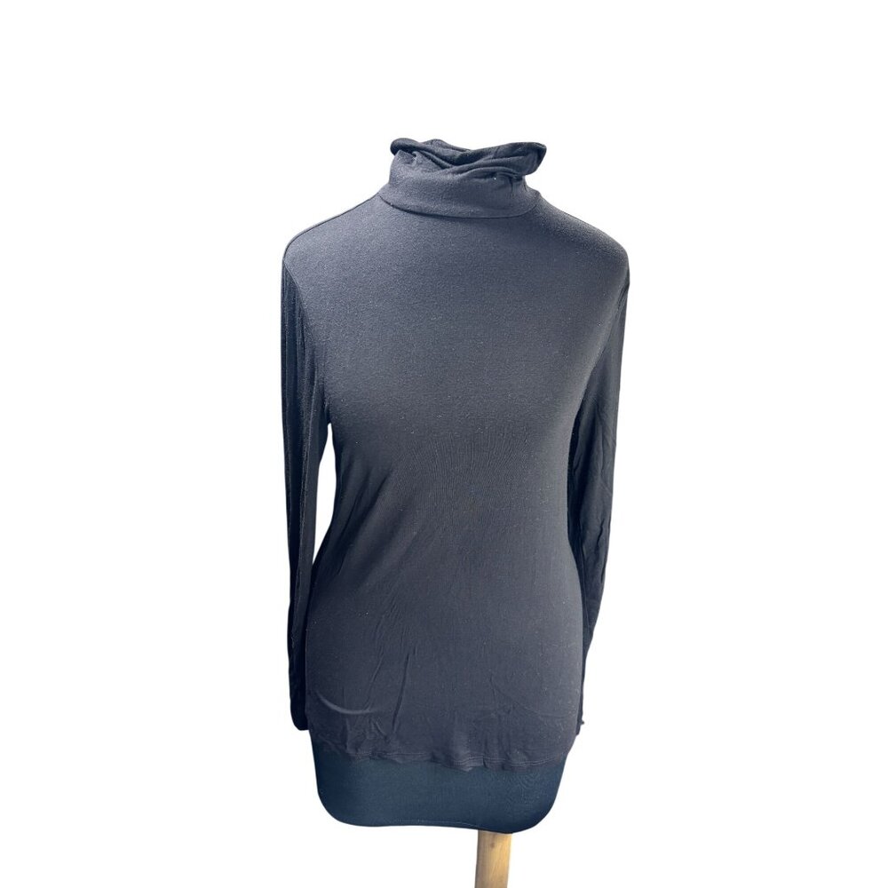 H&M Black Long Sleeve Turtleneck Top M